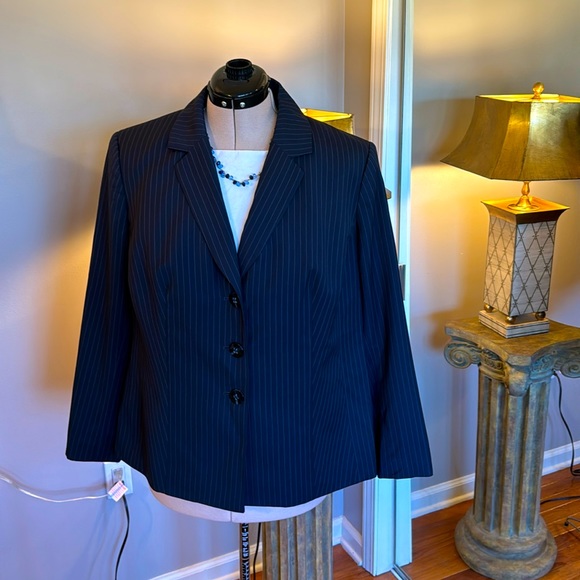 JONES NEW YORK 16W Navy Suit Blazer Fully Lined - Picture 1 of 9